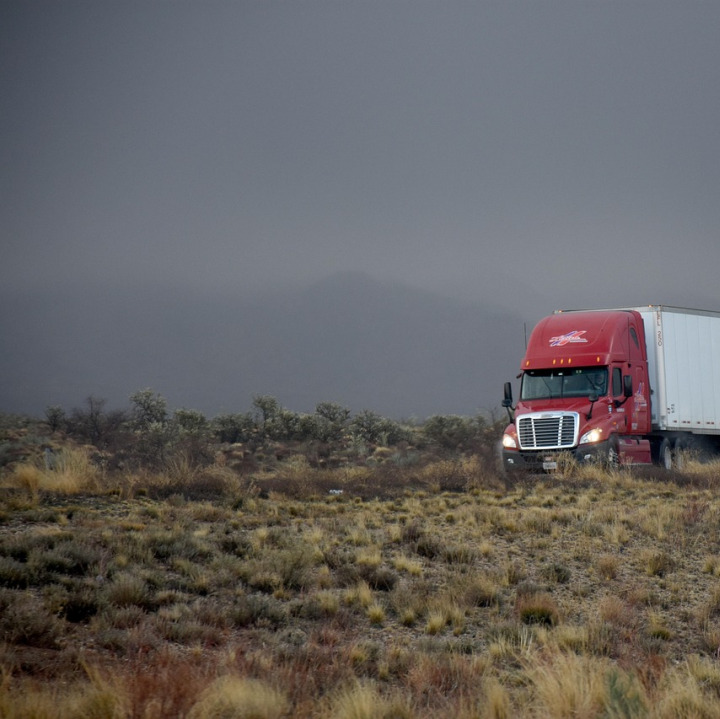 semi truck highway